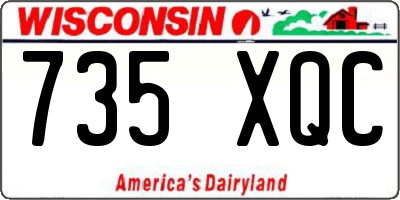 WI license plate 735XQC