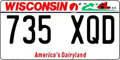 WI license plate 735XQD