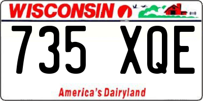 WI license plate 735XQE