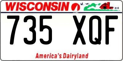 WI license plate 735XQF
