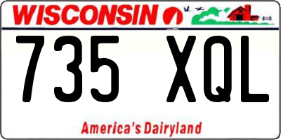 WI license plate 735XQL