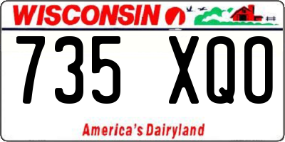 WI license plate 735XQO