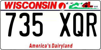 WI license plate 735XQR