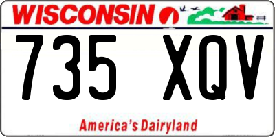 WI license plate 735XQV