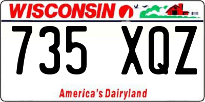 WI license plate 735XQZ