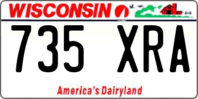 WI license plate 735XRA