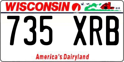 WI license plate 735XRB