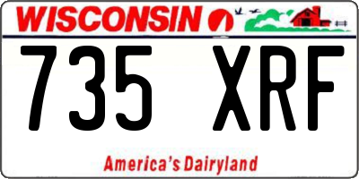 WI license plate 735XRF