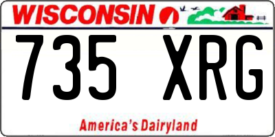 WI license plate 735XRG