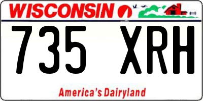 WI license plate 735XRH