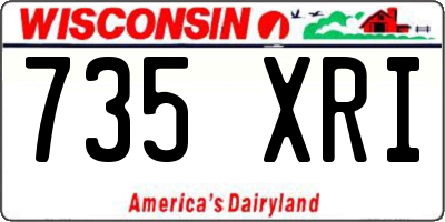 WI license plate 735XRI