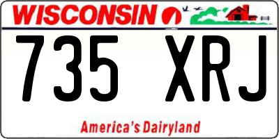 WI license plate 735XRJ