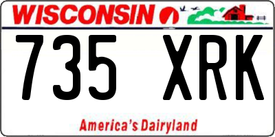 WI license plate 735XRK