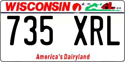 WI license plate 735XRL