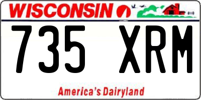 WI license plate 735XRM