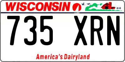 WI license plate 735XRN