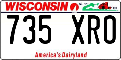 WI license plate 735XRO