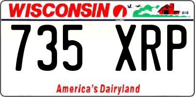 WI license plate 735XRP