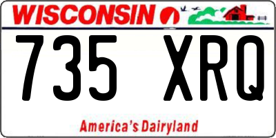 WI license plate 735XRQ