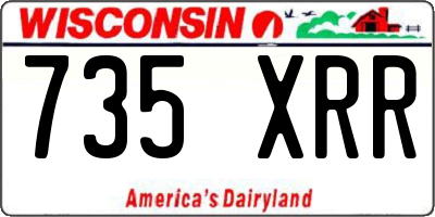 WI license plate 735XRR
