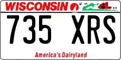 WI license plate 735XRS