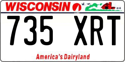 WI license plate 735XRT