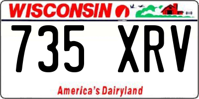 WI license plate 735XRV