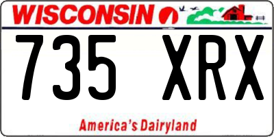 WI license plate 735XRX