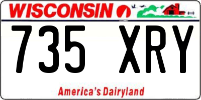 WI license plate 735XRY