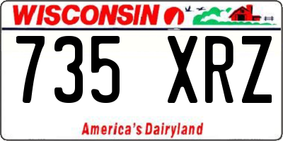 WI license plate 735XRZ