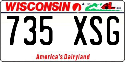 WI license plate 735XSG