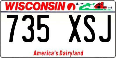 WI license plate 735XSJ