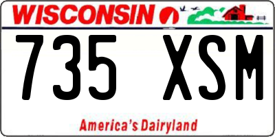WI license plate 735XSM