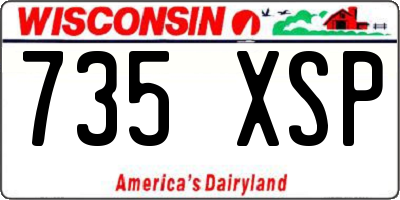 WI license plate 735XSP