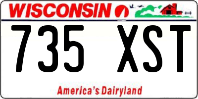 WI license plate 735XST