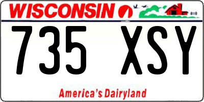 WI license plate 735XSY