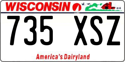 WI license plate 735XSZ