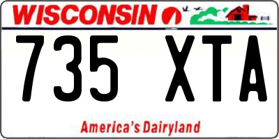 WI license plate 735XTA