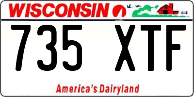 WI license plate 735XTF
