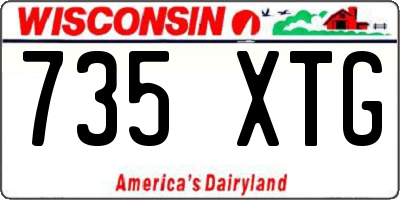 WI license plate 735XTG