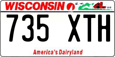 WI license plate 735XTH