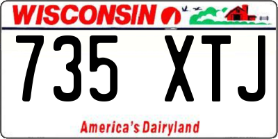 WI license plate 735XTJ