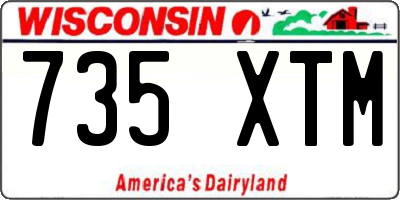 WI license plate 735XTM