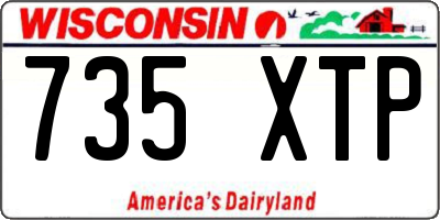WI license plate 735XTP