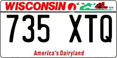 WI license plate 735XTQ
