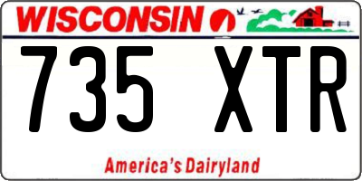 WI license plate 735XTR