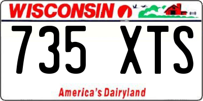 WI license plate 735XTS
