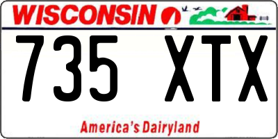 WI license plate 735XTX