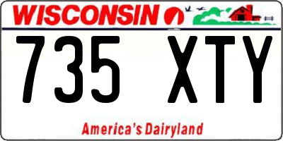 WI license plate 735XTY