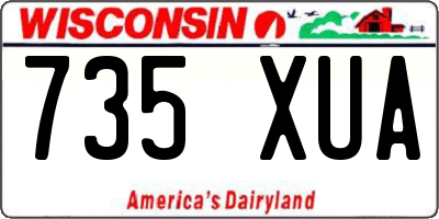 WI license plate 735XUA
